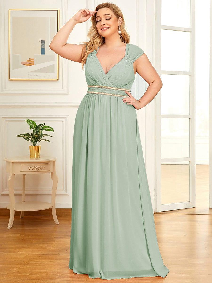 Sleeveless Grecian Style Formal Evening Dresses for Women #color_Mint Green