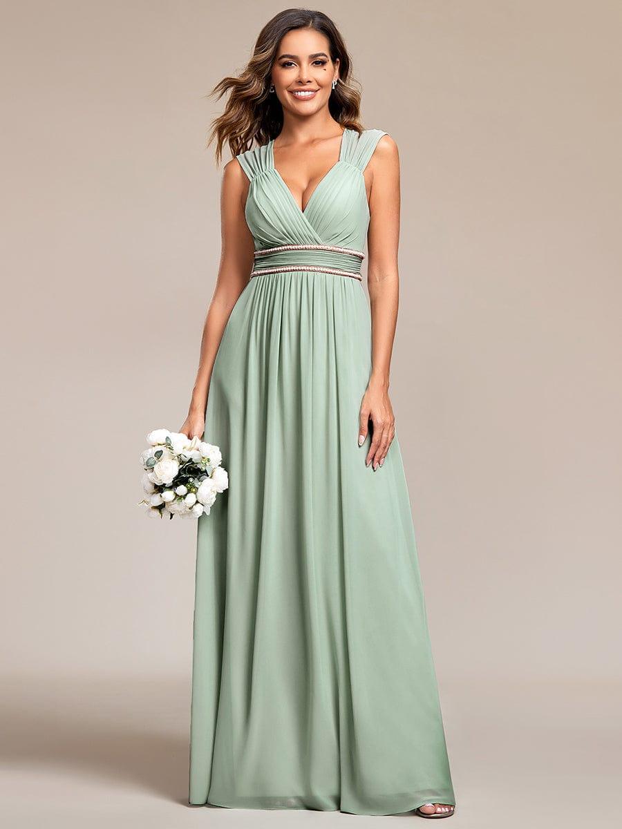 Sleeveless Grecian Style Formal Evening Dresses for Women #color_Mint Green