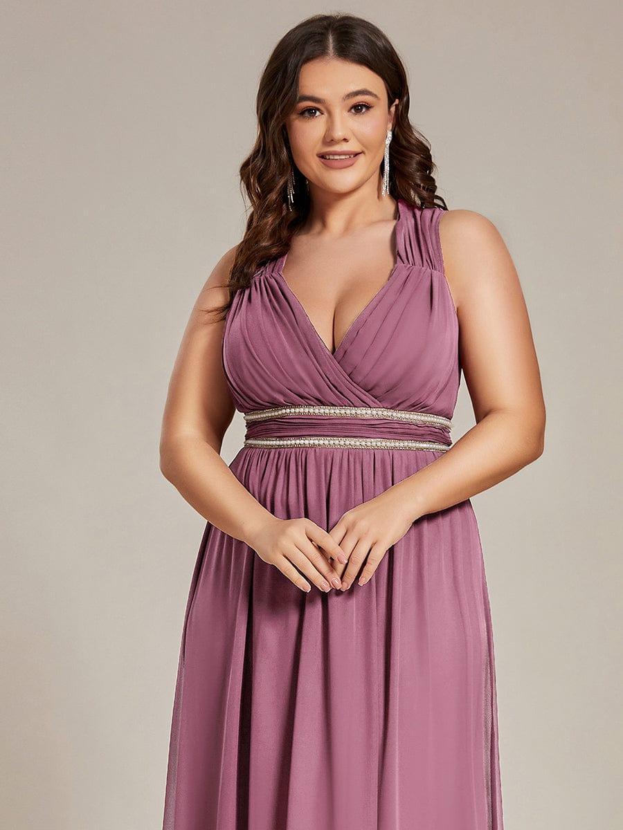 Sleeveless Grecian Style Formal Evening Dresses for Women #color_Purple Orchid