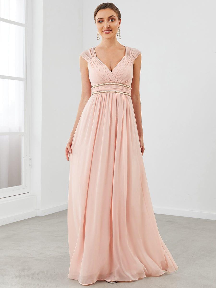 Sleeveless Grecian Style Formal Evening Dresses for Women #color_Pink