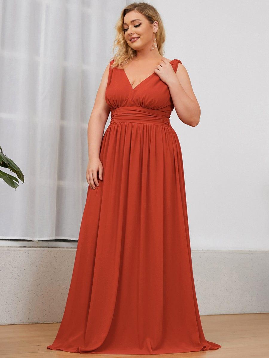 Burnt Orange Bridesmaid Dresses #style_ES09018BO