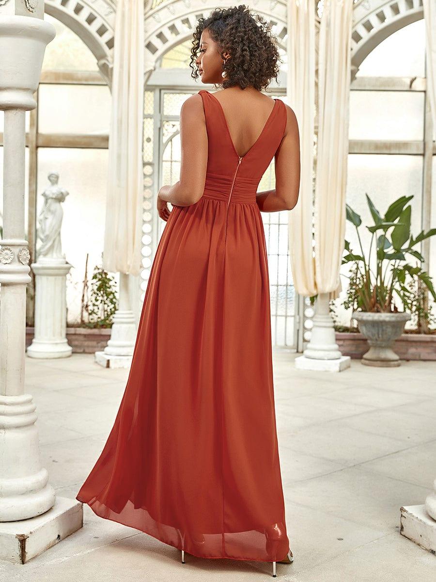 Burnt Orange Bridesmaid Dresses #style_ES09018BO