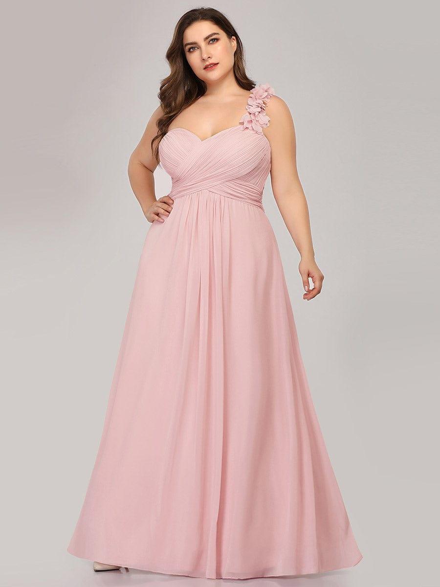 Pink Chiffon Bridesmaid Dresses #style_ES09769PK