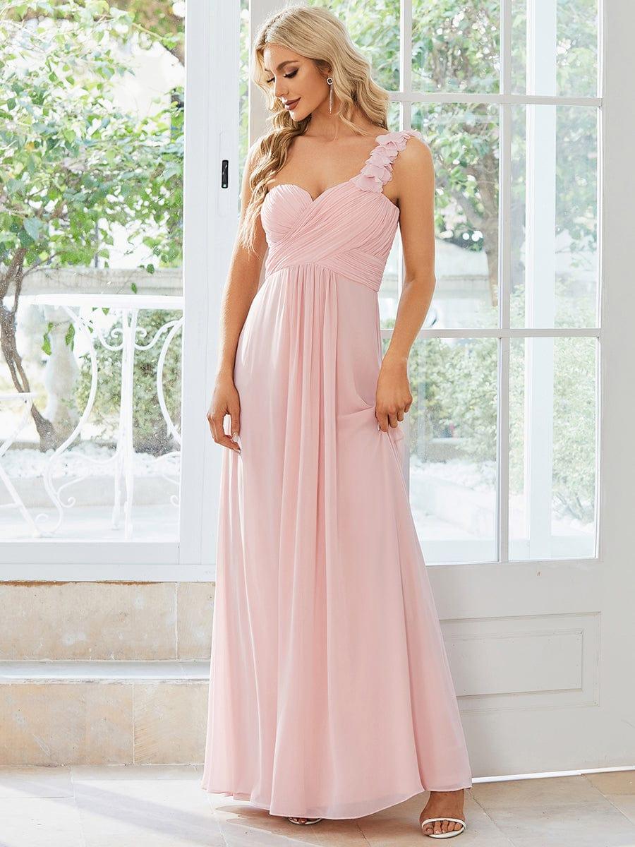 Pink Chiffon Bridesmaid Dresses #style_ES09769PK
