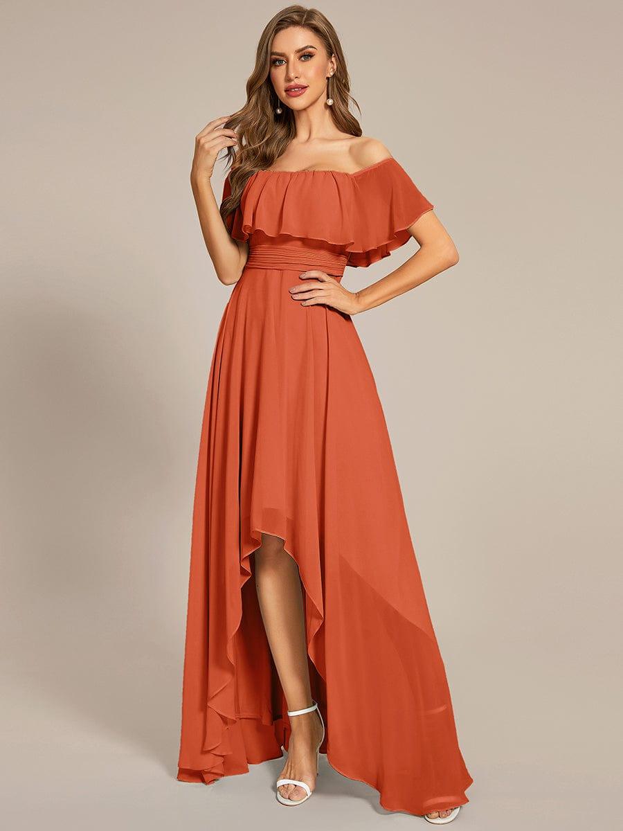 Burnt Orange Bridesmaid Dresses #style_ES01736BO