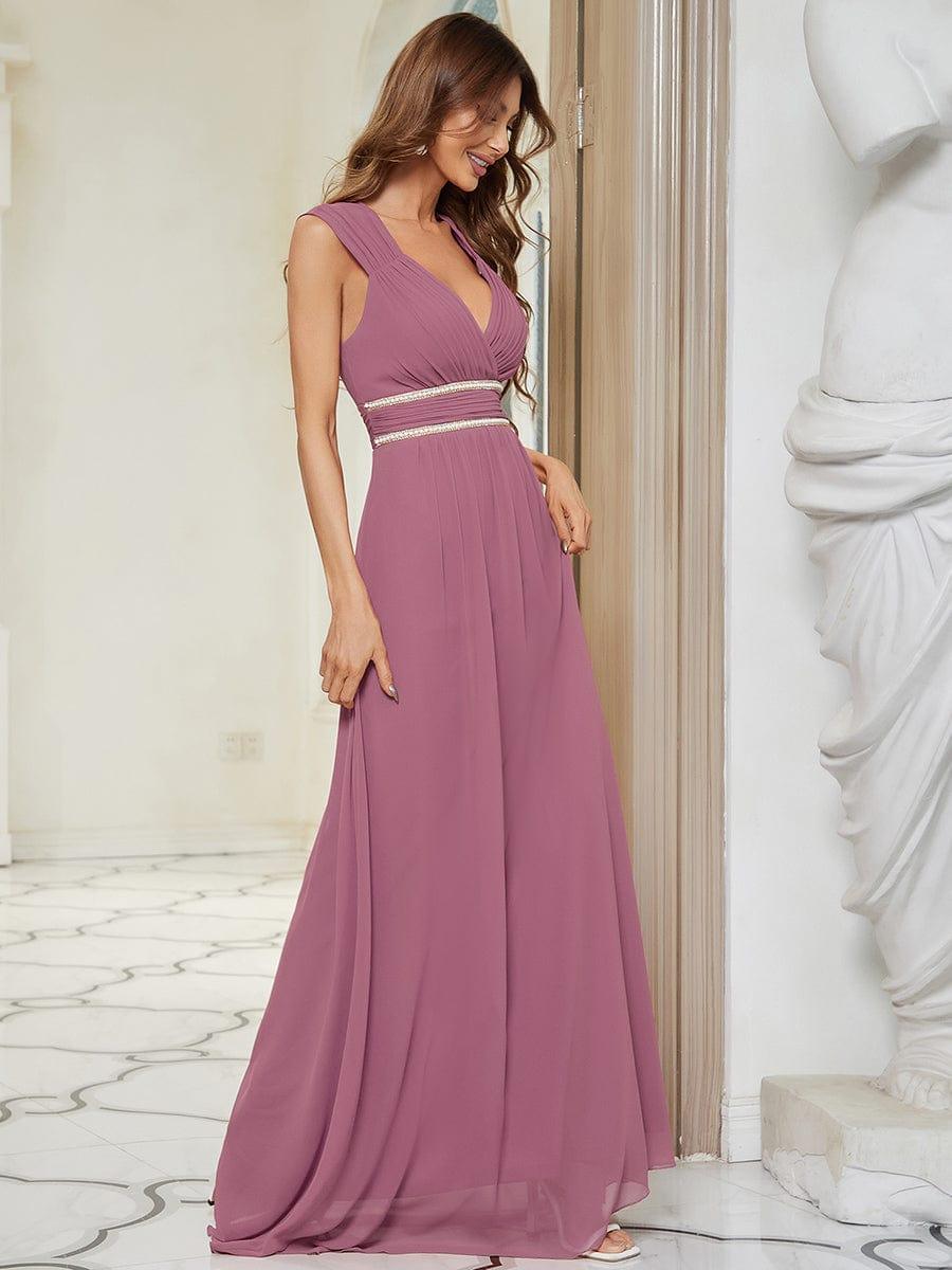 Sleeveless Grecian Style Formal Evening Dresses for Women #color_Purple Orchid