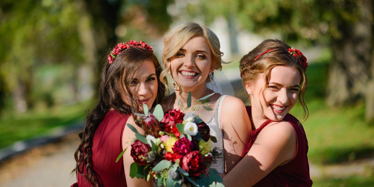 Burgundy Bridesmaid Dresses for Autumn Wedding