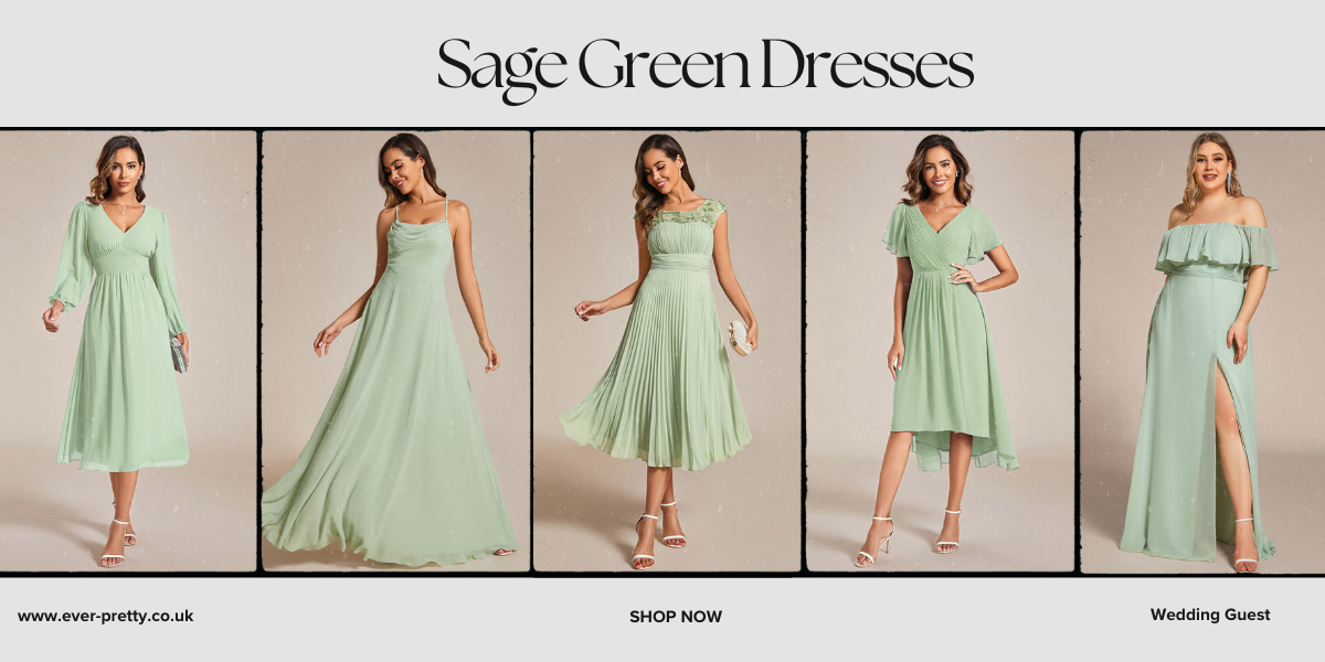 Sage Green Dresses for wedding guest