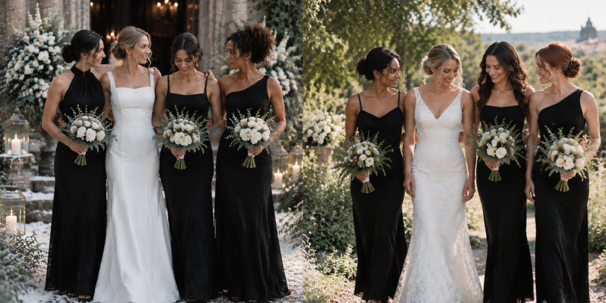 When Are Black Bridesmaid Dresses Appropriate? A Guide by Season, Venue and Dress Code