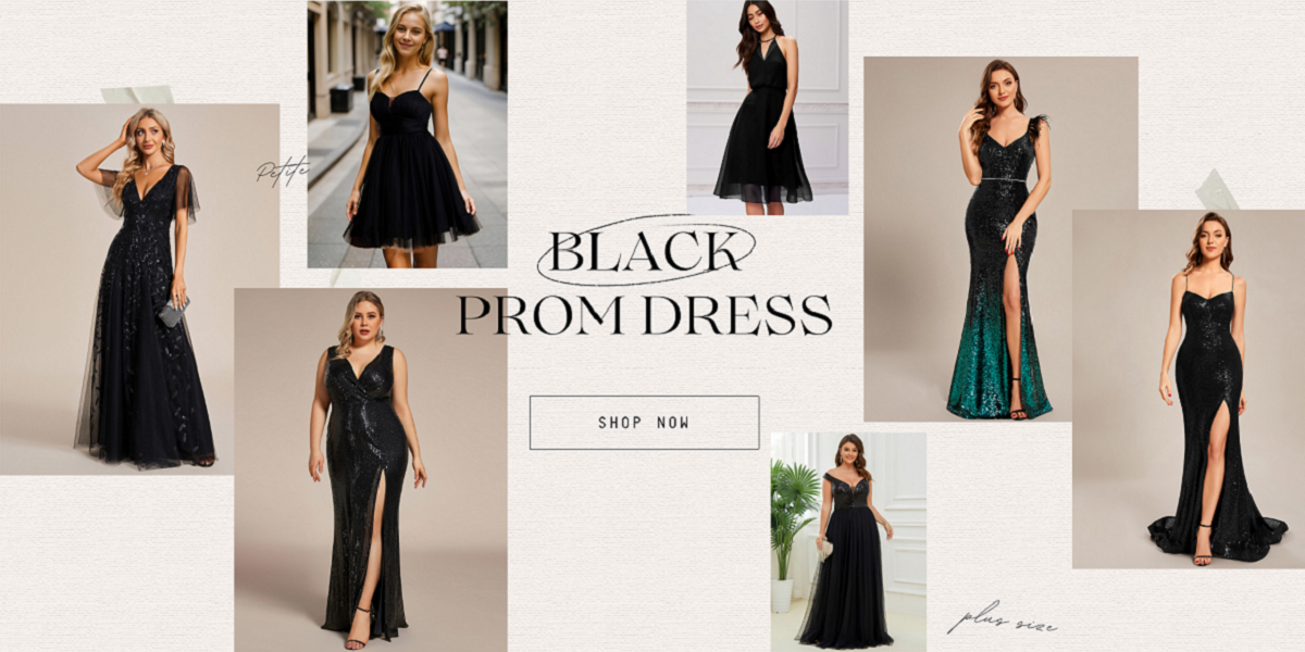 six gorgerous black prom dresses