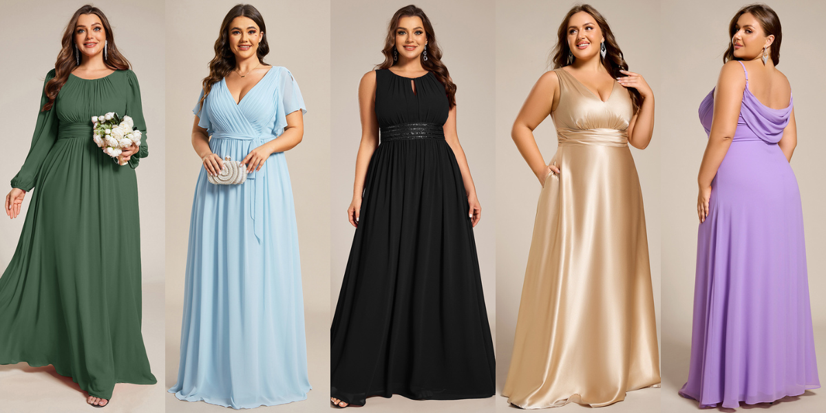 flattering plus size bridesmaid dresses