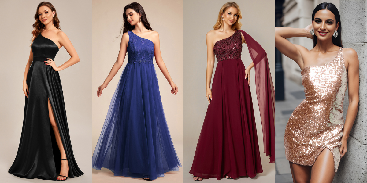 one shoulder prom dresses