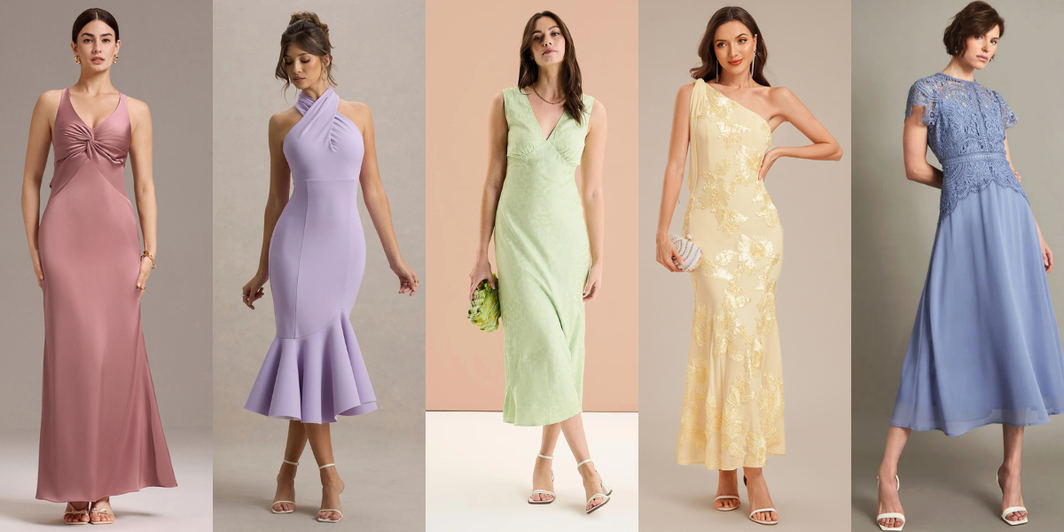 Pastel Dresses for Wedding Guests