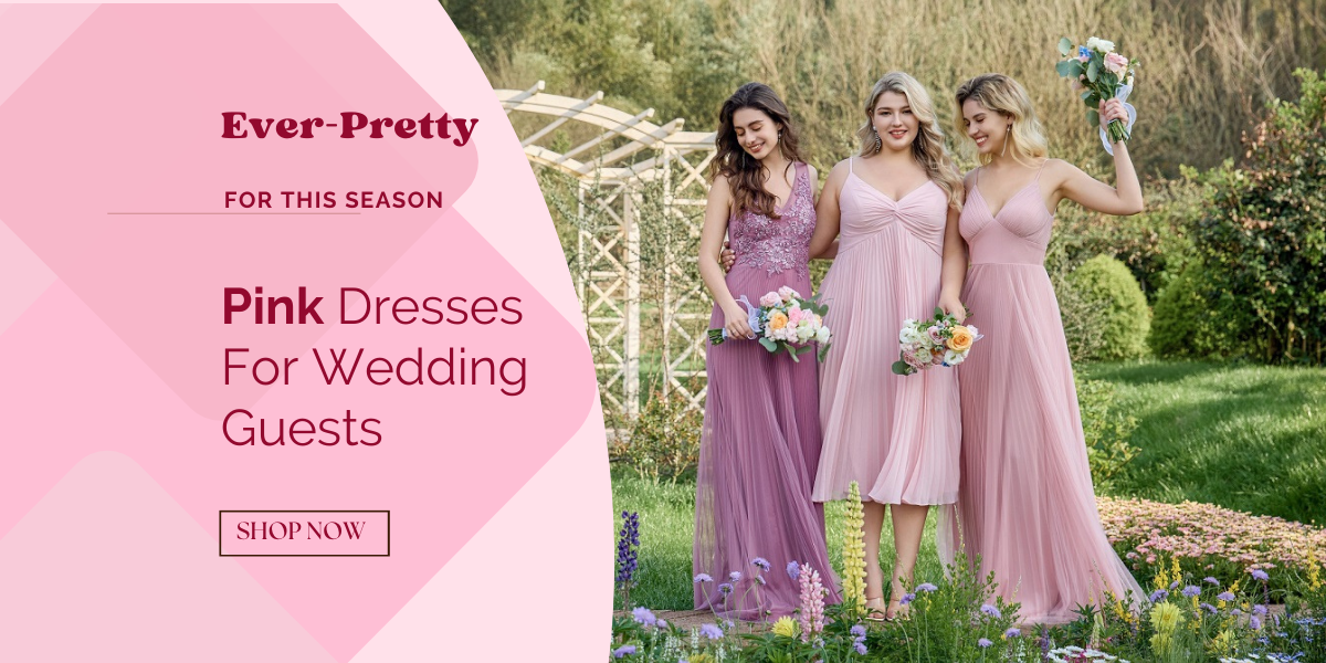 pink gowns for wedding guest