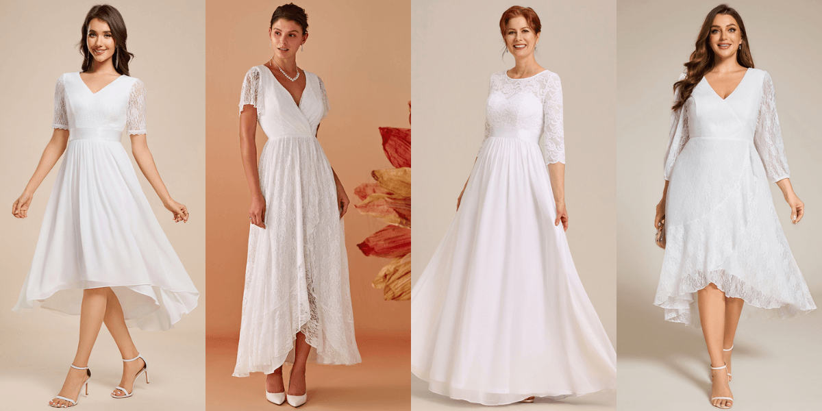 white lace dresses