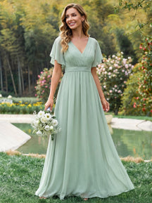 Sage Green Bridesmaid Dresses #style_EE0164AMG