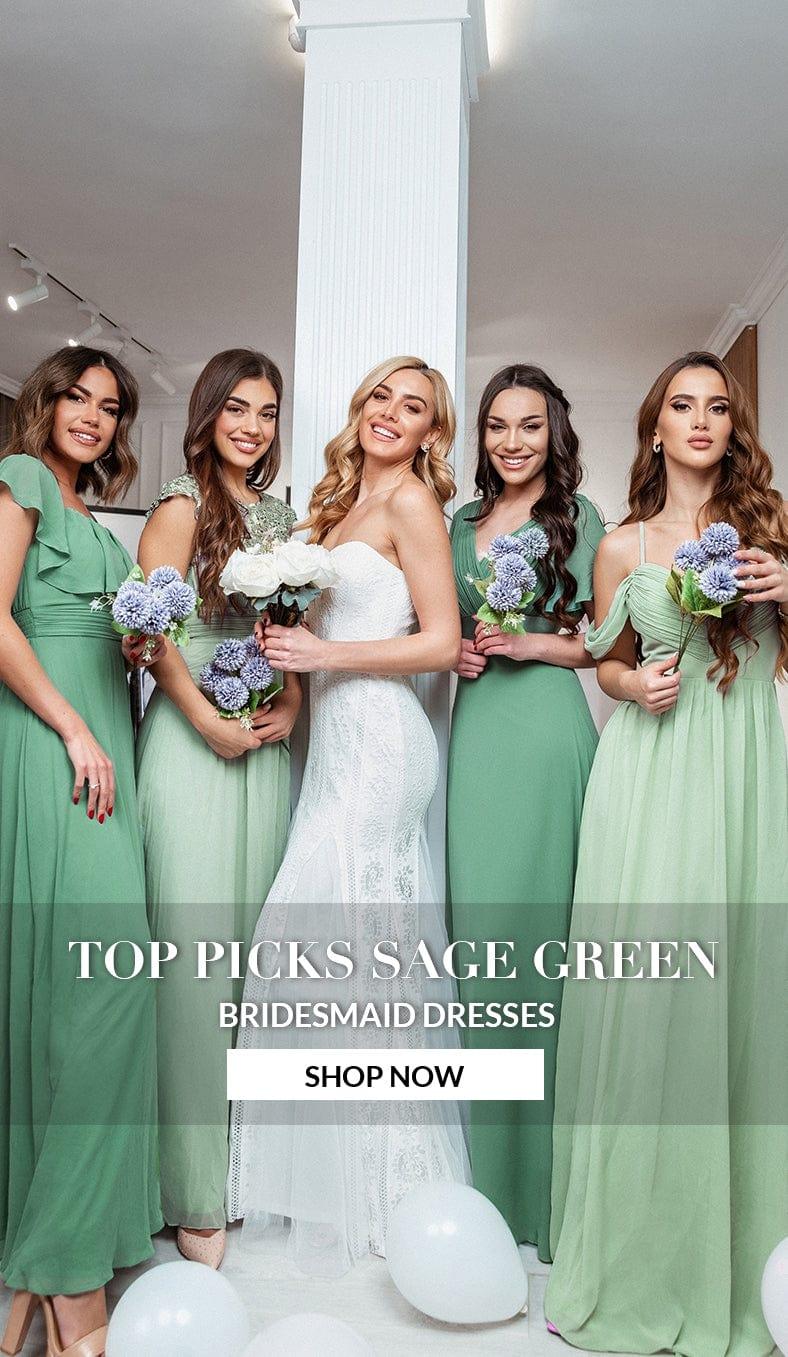 Top Picks Sage Green Bridesmaid Dresses Banner - Ever-Pretty UK