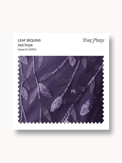 Ever-Pretty Leaf Sequin Swatch #Color_Dark Purple