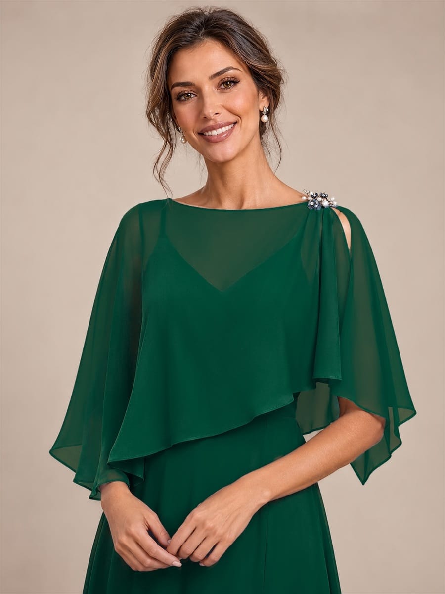 Contemporary Eveningwear Product Detail Design shawl #color_Dark Green