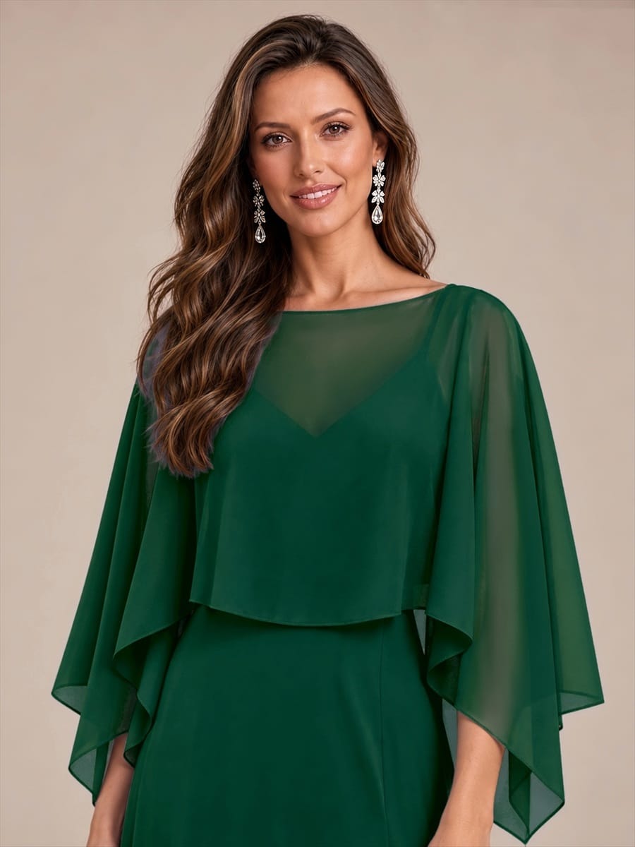 Contemporary Eveningwear Product Detail Design shawl #color_Dark Green