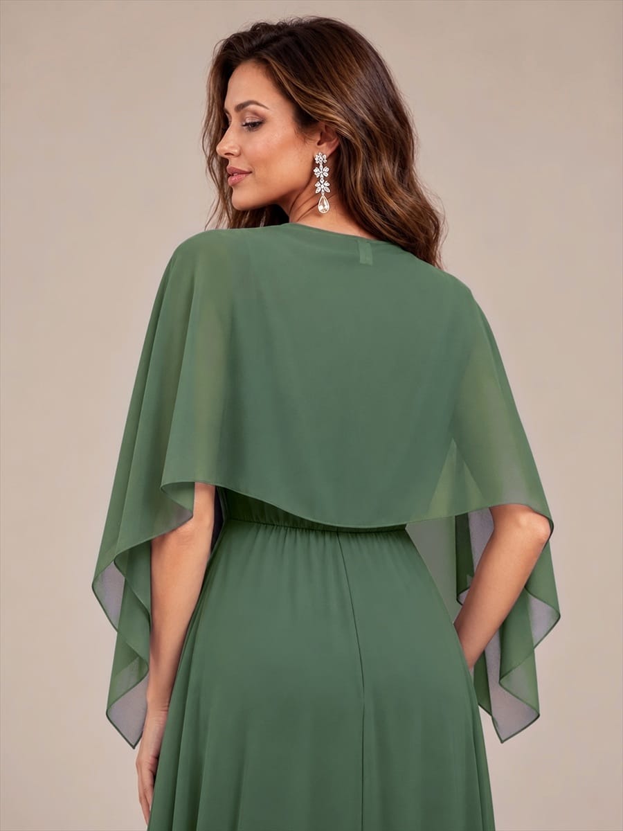 Contemporary Eveningwear Product Detail Design shawl #color_Eucalyptus Green