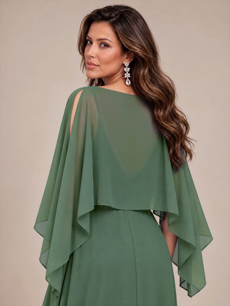 Contemporary Eveningwear Product Detail Design shawl #color_Eucalyptus Green