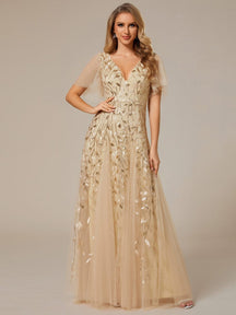 Gold Bridesmaid Dresses #style_EE00736GD