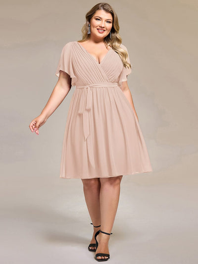 Tie-Waist Midi Bridesmaid Dress #color_Blush