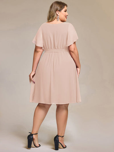 Tie-Waist Midi Bridesmaid Dress #color_Blush