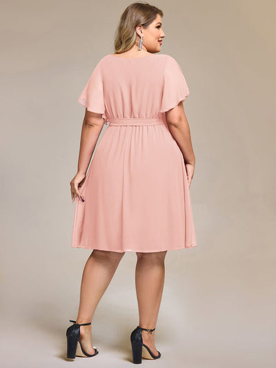Tie-Waist Midi Bridesmaid Dress #color_Pink