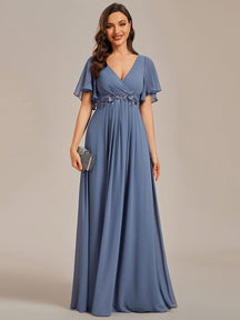 Dusty Blue Bridesmaid Gowns #style_EE01960DN