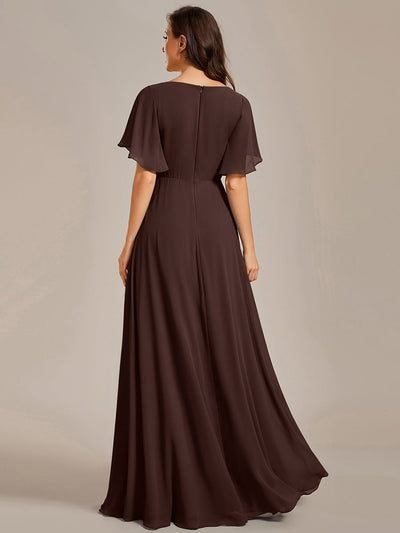 ever IVYROSE | Chiffon Applique Mother of the Bride Dress with Flutter Sleeves