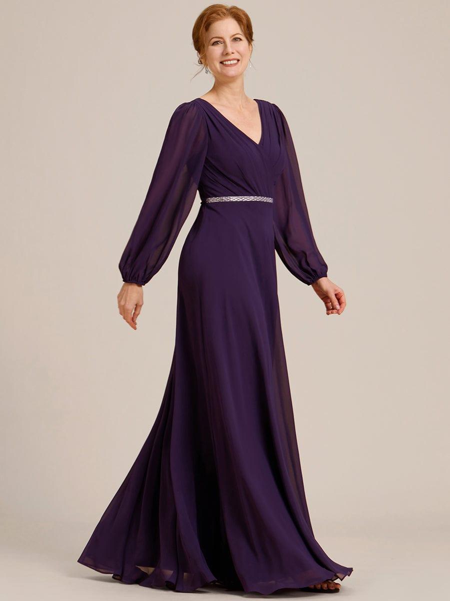 V-neck Chiffon Dresses with Double Straps Regency