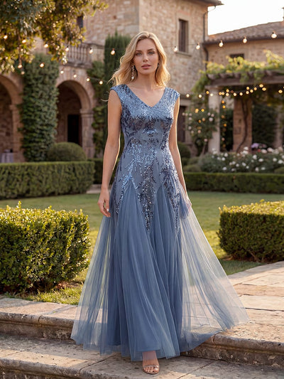 ever FREYA|Embroidered Sequin Cap Sleeve Dress