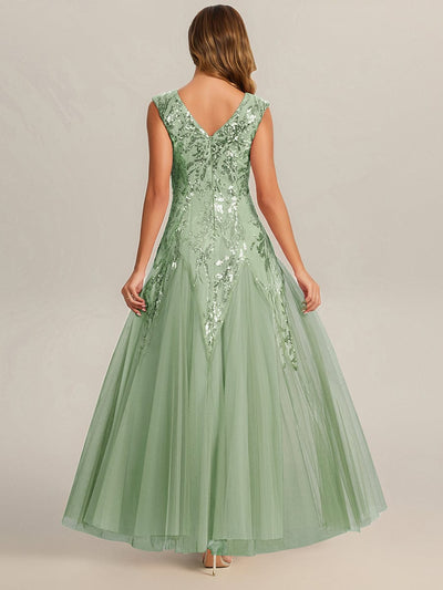 ever FREYA|Embroidered Sequin Cap Sleeve Dress