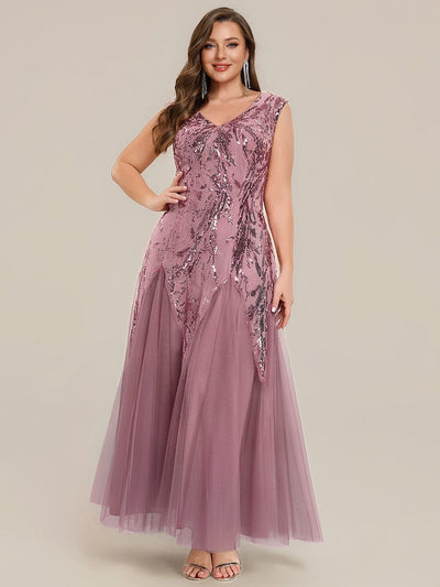 pretty FREYA|Plus Size Embroidered Sequin Cap Sleeve Dress