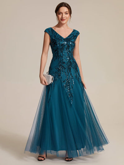 ever FREYA|Embroidered Sequin Cap Sleeve Dress