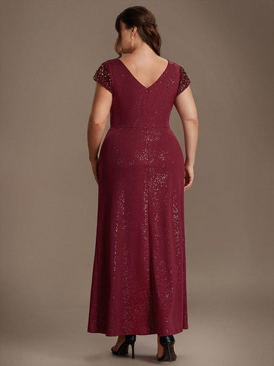 pretty KAIA|Plus Size Knotted Knit Cap Sleeve Dress