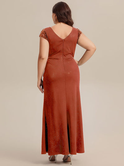 pretty KAIA|Plus Size Knotted Knit Cap Sleeve Dress