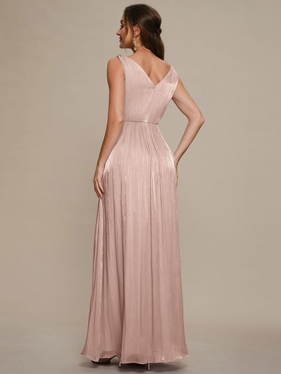 Gathered Sea-island filament fabircs Sleeveless Dress