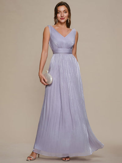 Gathered Sea-island filament fabircs Sleeveless Dress
