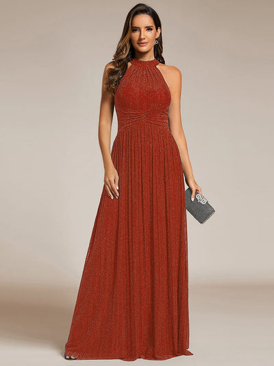 ever EVERLAINE|Sparkle Halter Neck Formal Evening Dress with A-line Silhouette