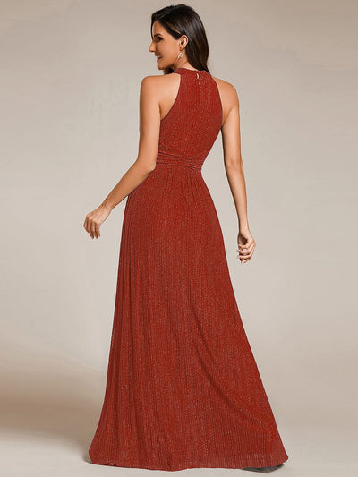ever EVERLAINE|Sparkle Halter Neck Formal Evening Dress with A-line Silhouette