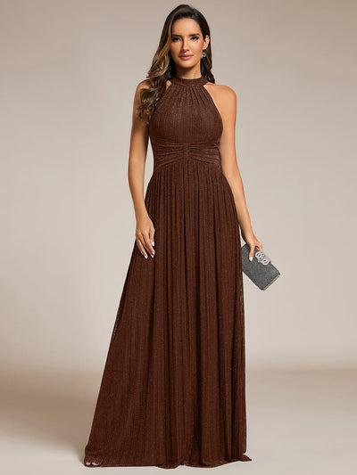 ever EVERLAINE|Sparkle Halter Neck Formal Evening Dress with A-line Silhouette