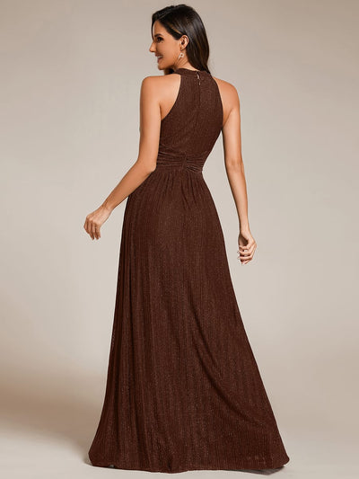 ever EVERLAINE|Sparkle Halter Neck Formal Evening Dress with A-line Silhouette