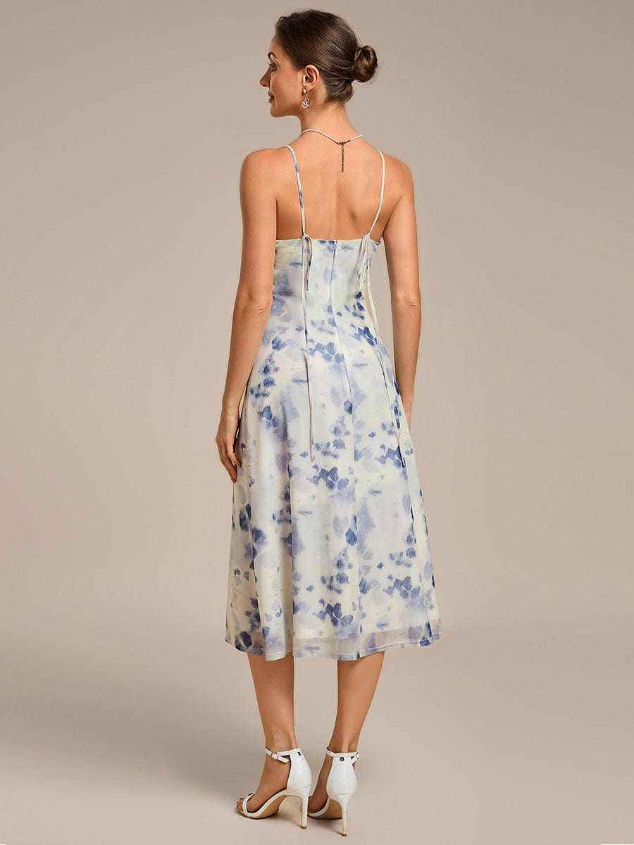 Floral Adjustable Multiway Wedding Guest Dress #color_Blue Floral