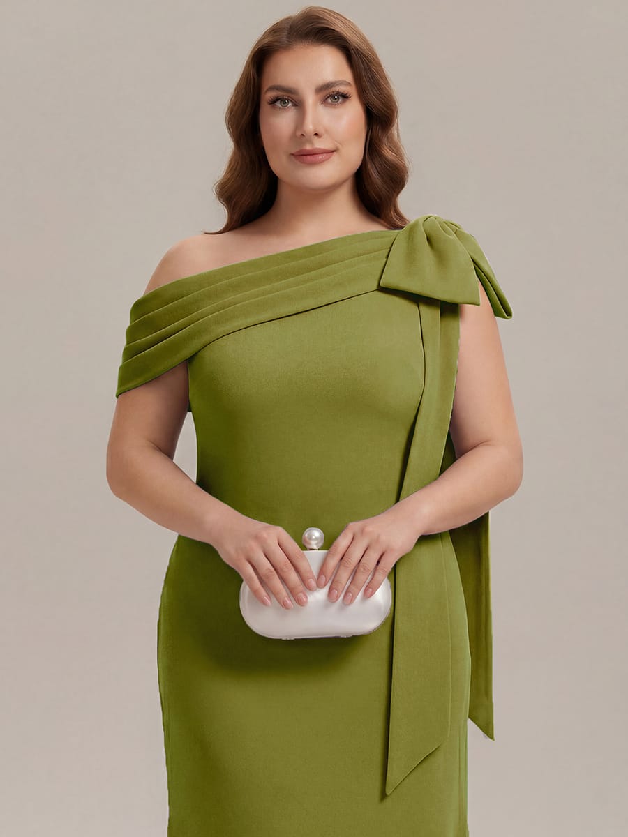 Bow Knit Sleeveless Dress #color_Citron