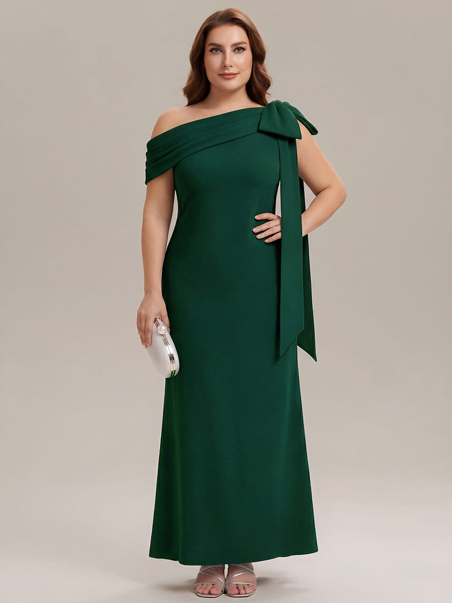 Bow Knit Sleeveless Dress #color_Dark Green