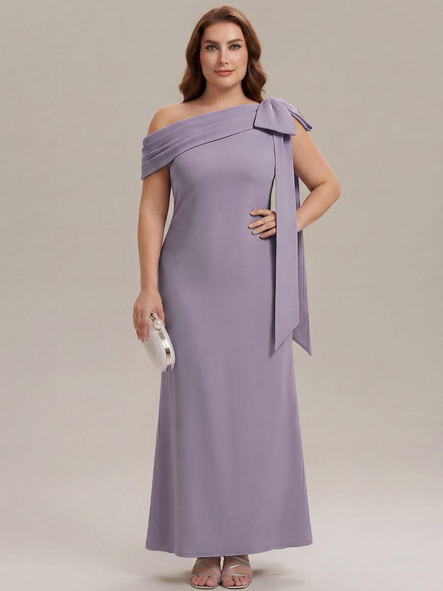 Bow Knit Sleeveless Dress #color_Frosted Lilac