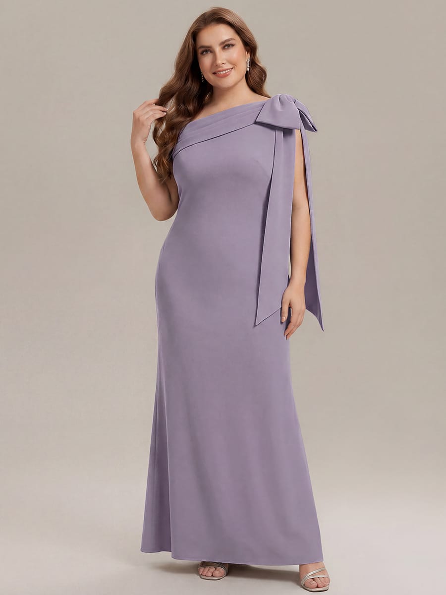 Bow Knit Sleeveless Dress #color_Frosted Lilac